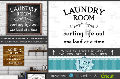 Sorting Life One Load At A Time SVG Cut File - Funny Laundry Sign 606