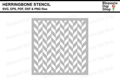 Herringbone Stencil SVG, EPS, PDF, DXF and PNG files