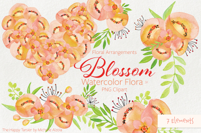 Blossom Watercolor Flora #32 - Floral Arrangement