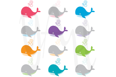Cute Colorful Whale