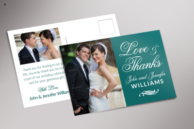 Wedding Invitation PostCard Template