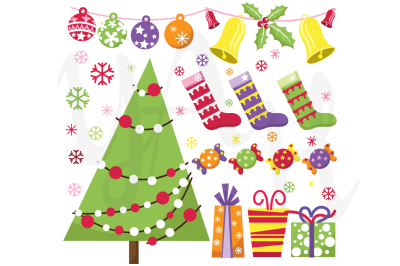 Retro Christmas Clip Art