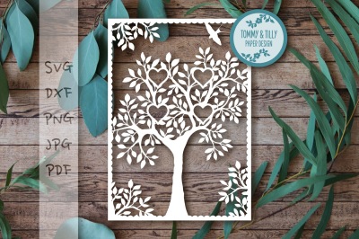 4 Name Natural Family Tree - SVG DXF PNG PDF JPG