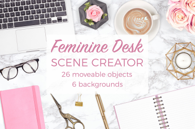 Feminine Desk Scene Creator