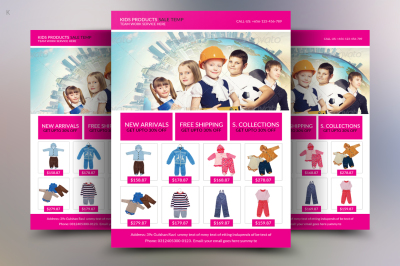 Kids Products Promotions Flyer Template