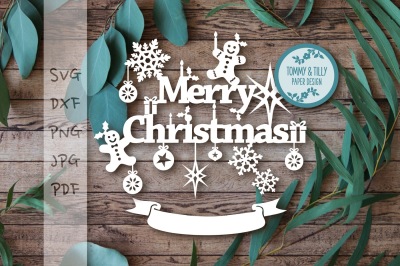 Merry Christmas - SVG DXF PNG PDF JPG