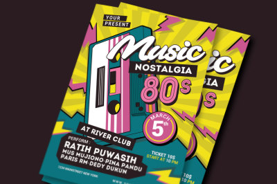 80's Music Event Flyer