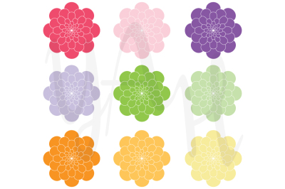 Colorful flower Clip Art 
