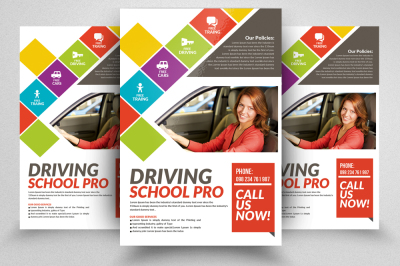 Driving Learning School Flyer 