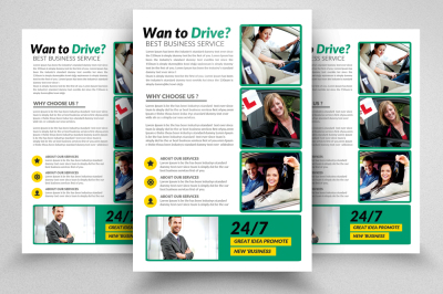 Driving School Flyers Templates