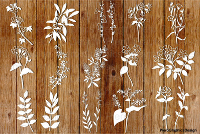 Wild Flowers SVG files for Silhouette Cameo and Cricut.