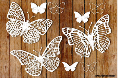 Butterflies set 1 SVG files for Silhouette Cameo and Cricut.
