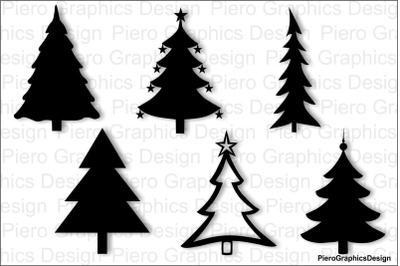 Christmas tree SVG files for Silhouette Cameo and Cricut.
