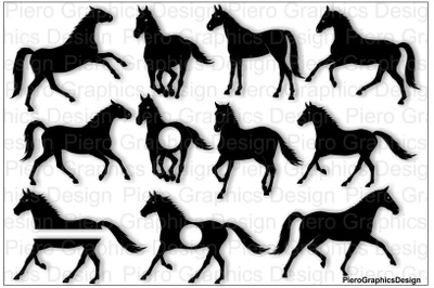 Horses SVG files for Silhouette Cameo and Cricut.