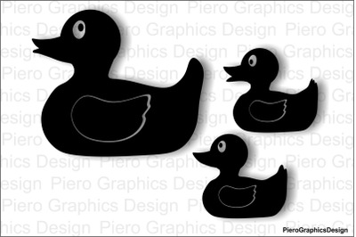 Rubber Ducky SVG files for Silhouette Cameo and Cricut.