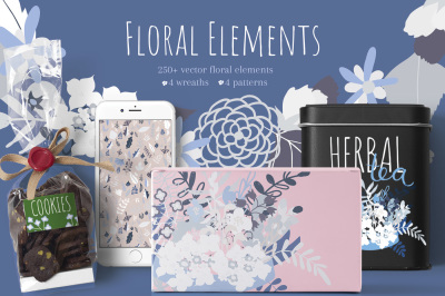 Vector Floral Elements Set
