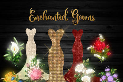 Enchanted Gowns Glipart