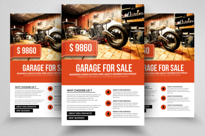 Garage For Sale Poster Template 