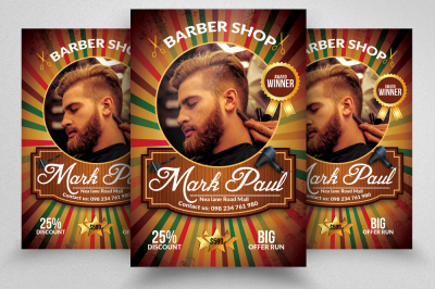 Barber Shop Psd Flyer