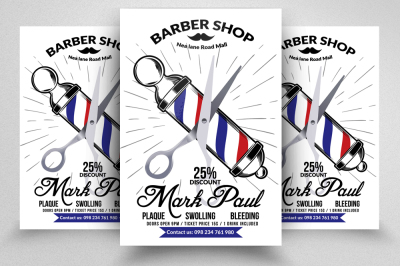 Barber Shop Psd Flyer templates