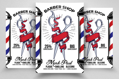 Barber Shop Psd Flyers