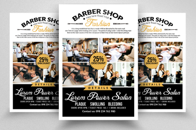 Clean Barber Shop Flyer Templates