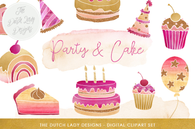 Party & Cake Clipart Set