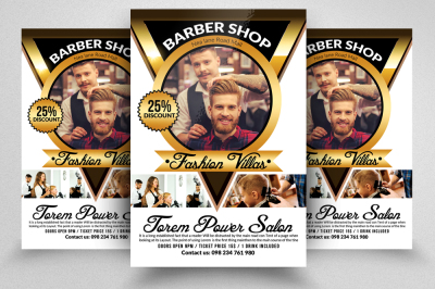 Latest Barber Shop Flyer Templates