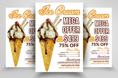 Ice Cream Sale Flyer Templates