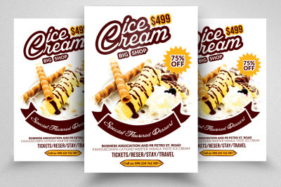 Ice Cream Sale Flyer Templates