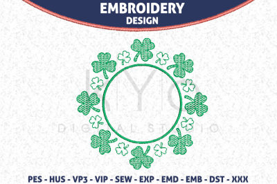 St Patricks Day Embroidery PES files HUS files VP3 files