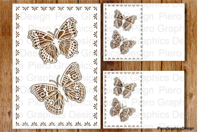 Greeting Card with Butterflies SVG files