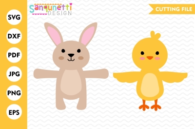 Download Download Bunny and Chick SVG, Candy Huggers, Spring SVG ...