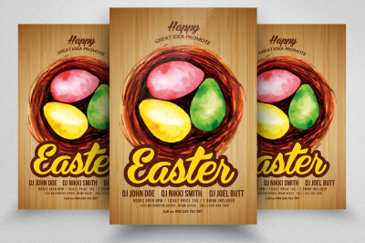 Easter Egg Hunt Flyer Print Template