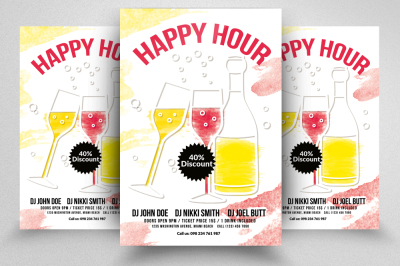 Happy Hour Psd Flyer Template