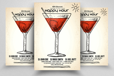 Happy Hour Psd Flyer Template