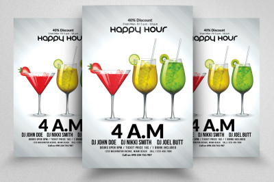 Happy Hour Psd Flyer Template