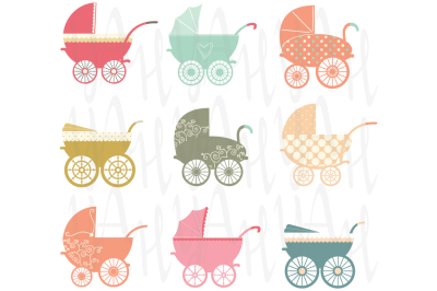 Baby Stroller Clipart