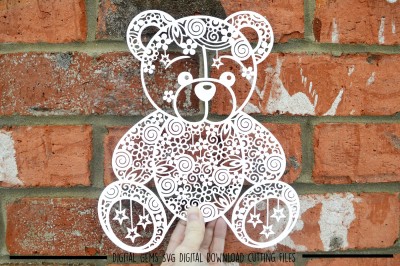 Teddy Bear Paper Cut SVG / DXF / EPS Files