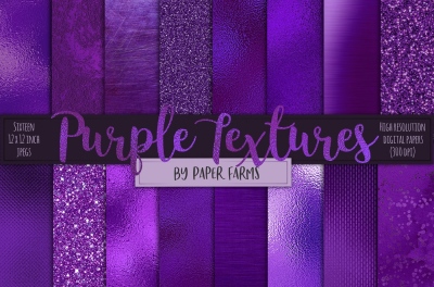 Purple foil and glitter