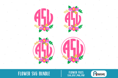 flower monogram svg,flower monogram,flower svg,flower svg file,flowers