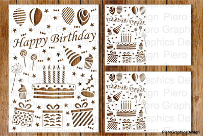 Happy Birthday card SVG files