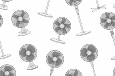 Seamless pattern of Electric fan