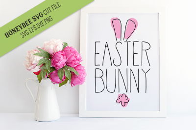 Easter Bunny Lines SVG Cut file