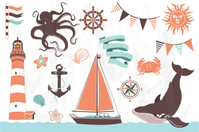 Nautical Sea Theme Clip Art