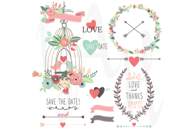 Vintage Flowers and Birdcage