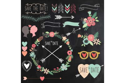 Chalkboard Retro Wedding design