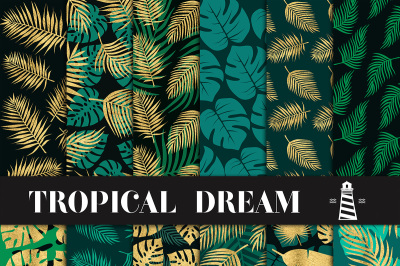 Palm Leaf Patterns - Tropical Backgrounds