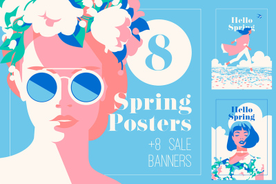 8 Spring Posters & Sale Banners