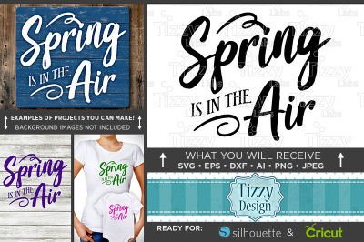 Spring Is In The Air Svg File - Spring Svg - Spring Decor  - 4011